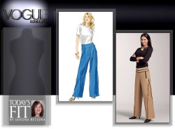 1125 BETZINA FLARE LINED CONTOUR  PANEL PANTS PATTERN ABC=GHIJ